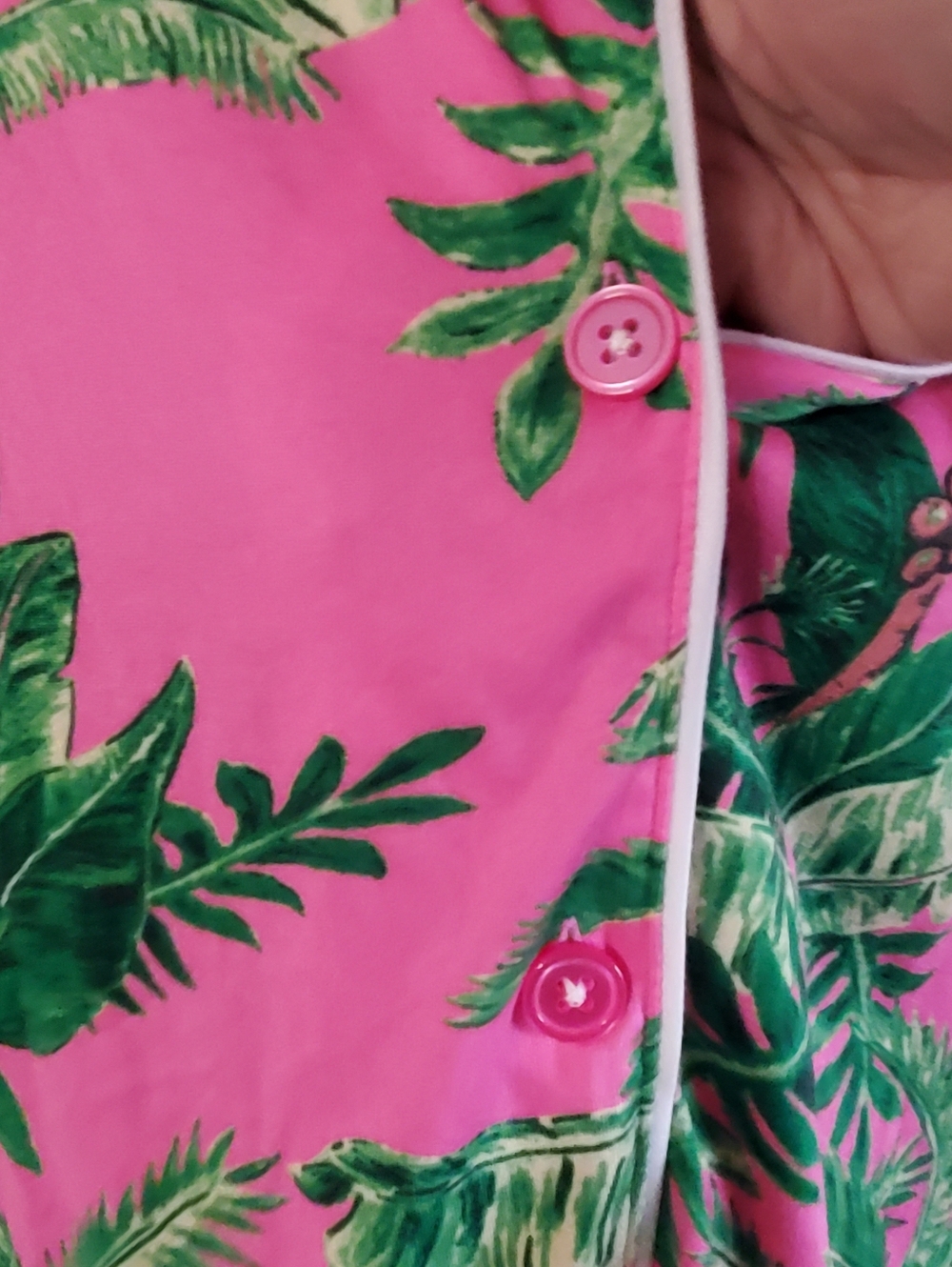 Room Service Med 2 Piece Pj Set Tropical Lightweight - Picture 6 of 11